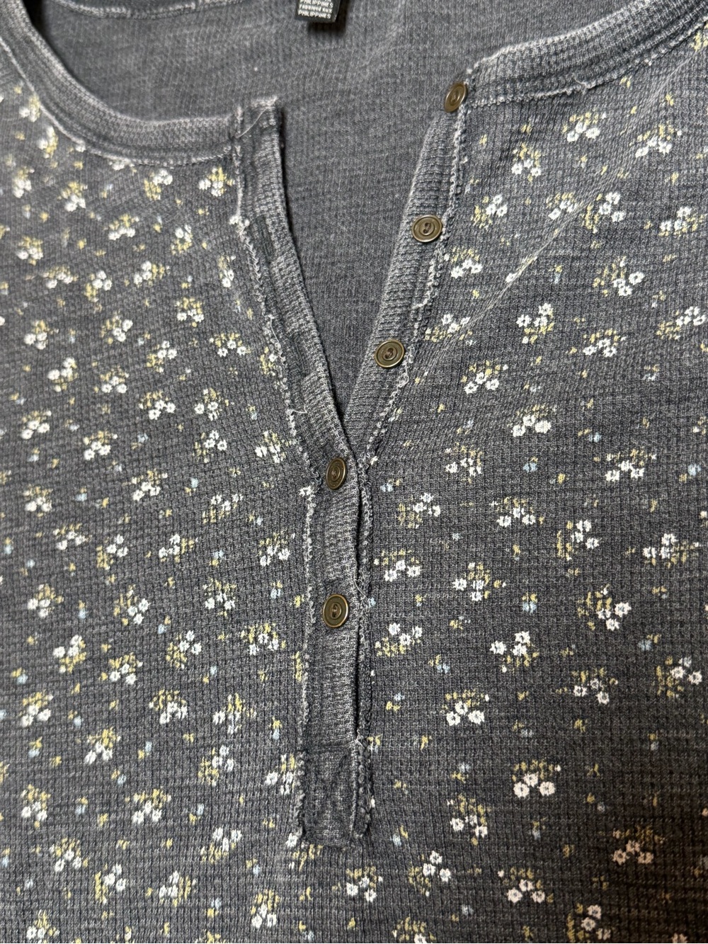 Dark Gray Floral Long Sleeve Top - Picture 7 of 7